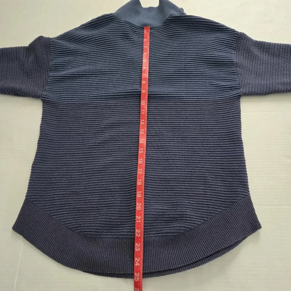 NAVY BLUE OFFLINE BY AERIE HOME STRETCH QUARTER ZIP SWEATER SIZE XS - Picture 10 of 10